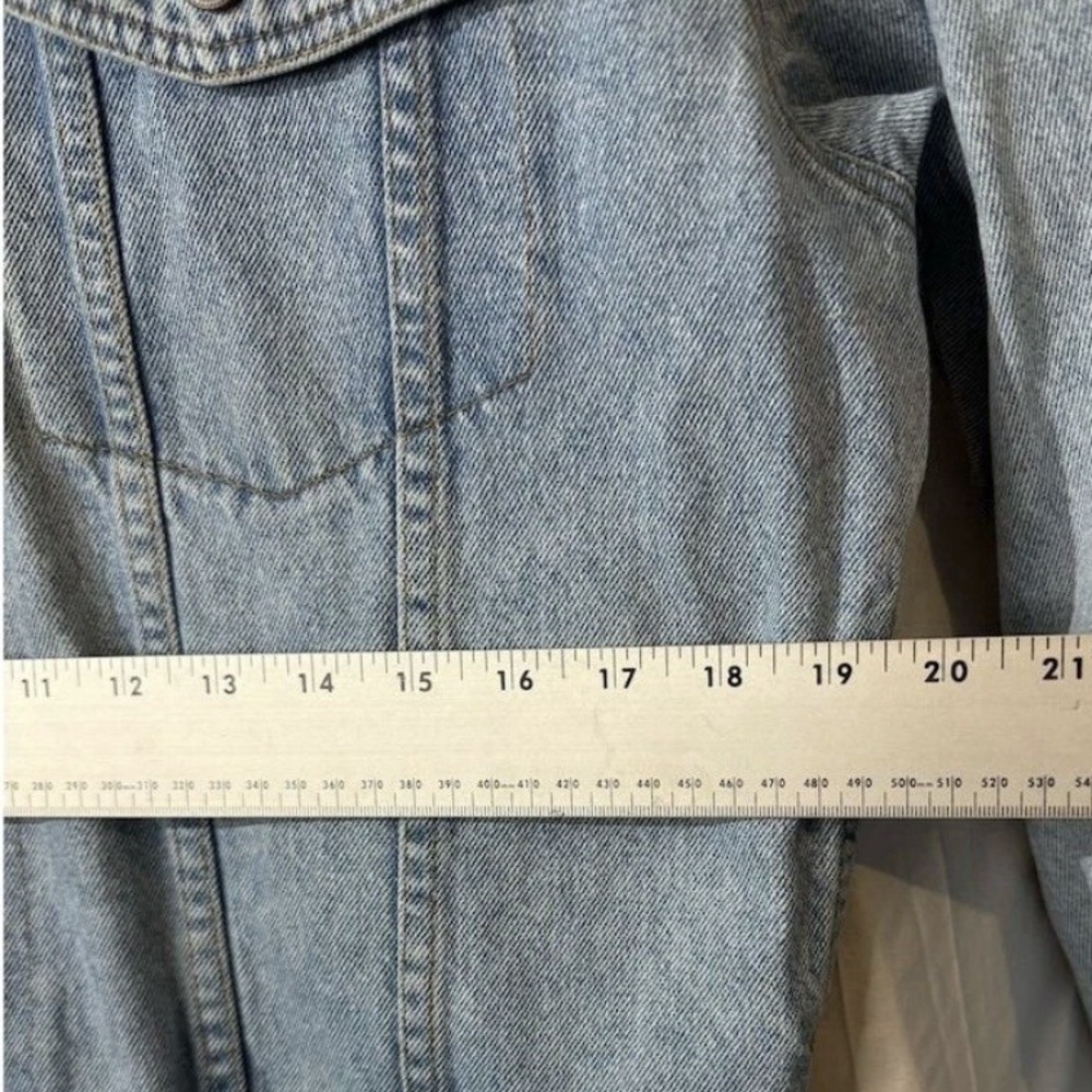 Vintage 90s L.E.I. Denim Jacket Light Wash Trucker Made in USA M Y2K‎ Grunge - Picture 10 of 13